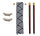 Luxe set Premium palissander chopsticks 24k goud satin