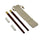 Luxe set Premium palissander chopsticks 24k goud satin - Beige zakje