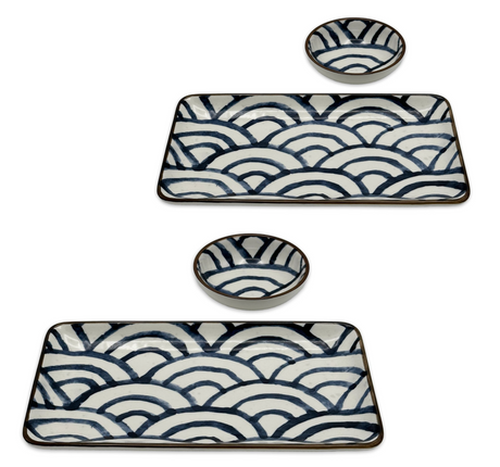 Japanese Sea sushi servies set - 4 delig