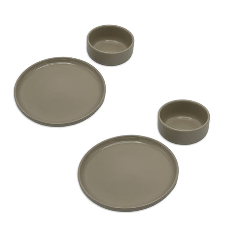 Pure Beige sushi servies set - 4 delig